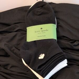 6 Pairs Kate Spade Black,Grey and White Casual Socks